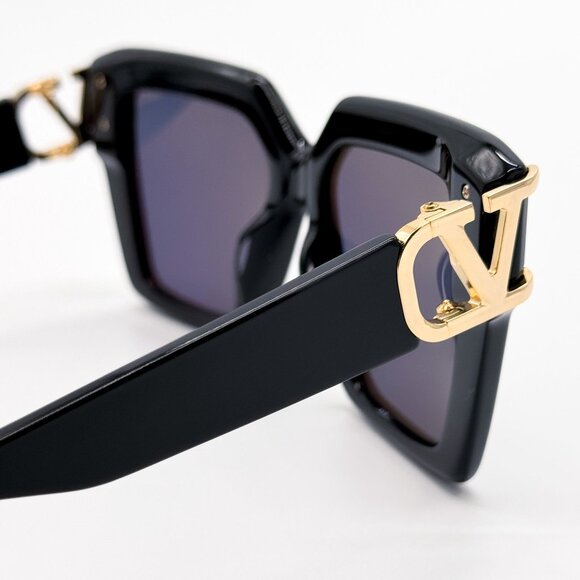 NEW VALENTINO SUNGLASSES VLS-107E BLACK/GRAY WOMEN EYEWEAR - Picture 4 of 8